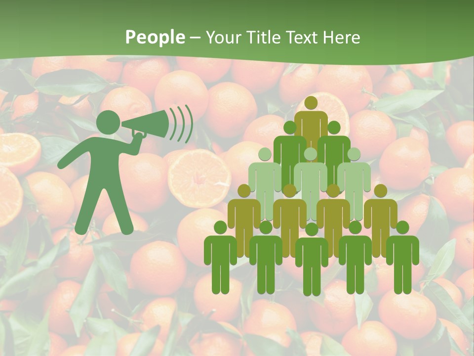 Nature Mandarin Vegetarian PowerPoint Template