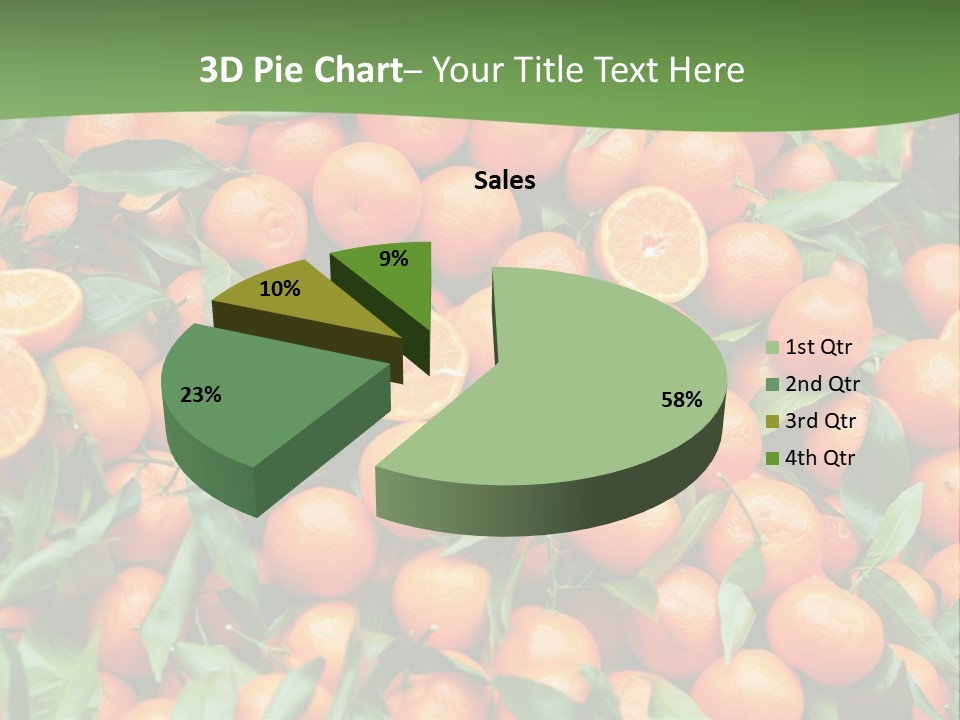 Nature Mandarin Vegetarian PowerPoint Template
