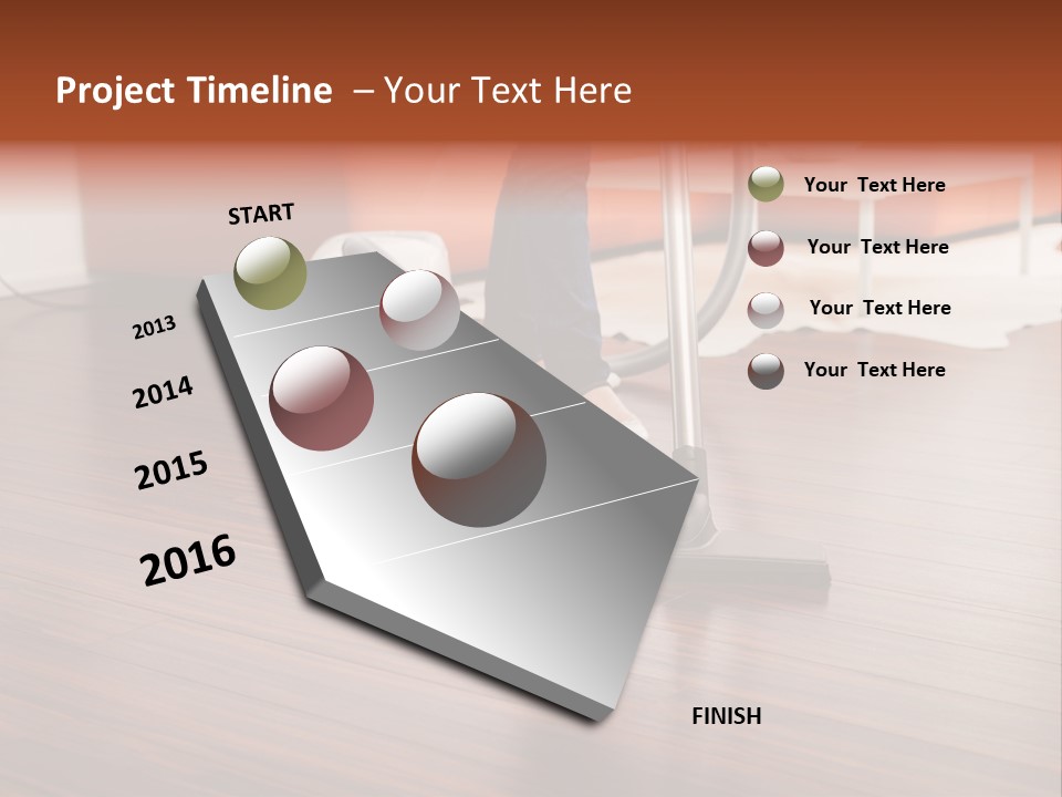 Redhaired Modern Woman PowerPoint Template