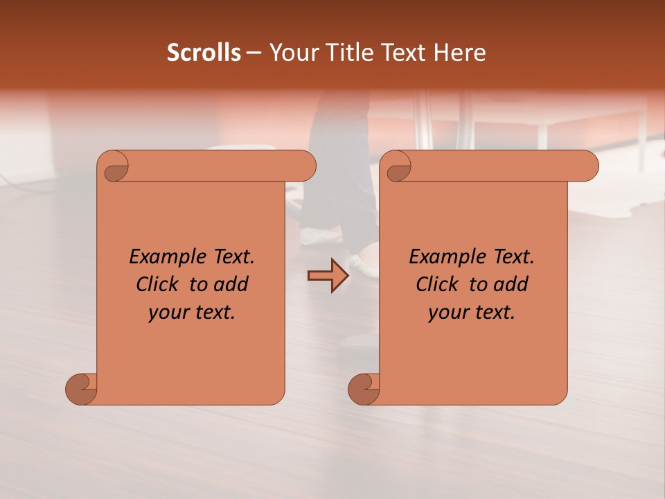 Redhaired Modern Woman PowerPoint Template