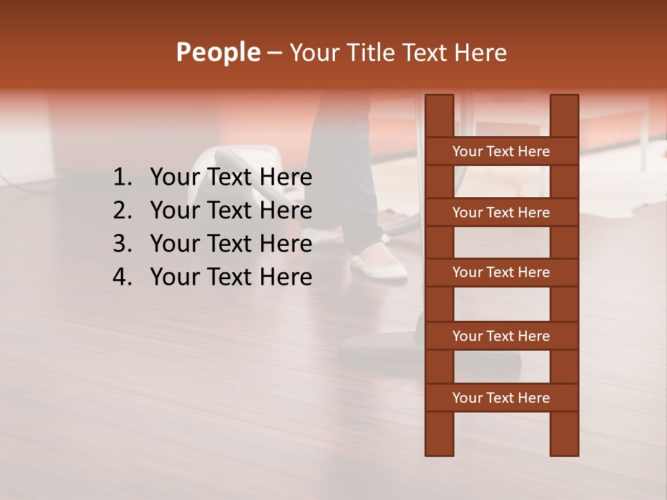 Redhaired Modern Woman PowerPoint Template