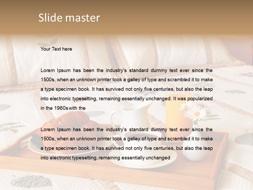 Hotel Furnishings Serve PowerPoint Template