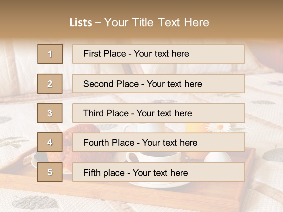 Hotel Furnishings Serve PowerPoint Template