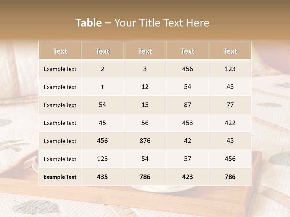 Hotel Furnishings Serve PowerPoint Template