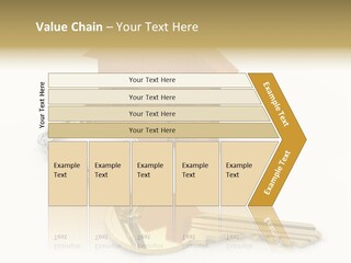 A Wooden House With A Keychain On A White Background PowerPoint Template
