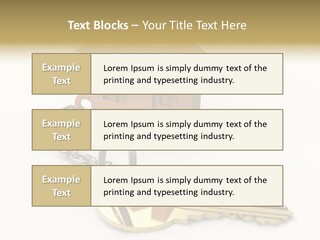 A Wooden House With A Keychain On A White Background PowerPoint Template