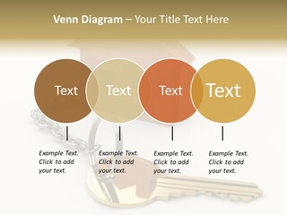 A Wooden House With A Keychain On A White Background PowerPoint Template