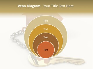 A Wooden House With A Keychain On A White Background PowerPoint Template