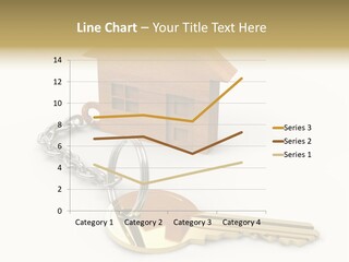 A Wooden House With A Keychain On A White Background PowerPoint Template