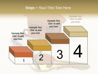 A Wooden House With A Keychain On A White Background PowerPoint Template