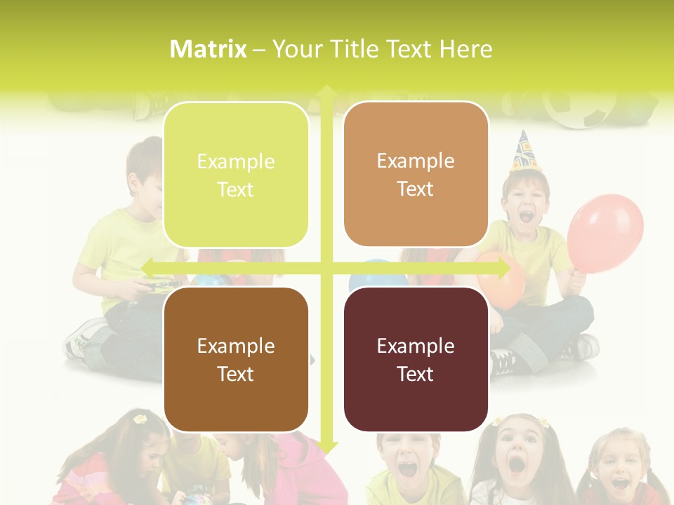 Schoolgirl White Small PowerPoint Template