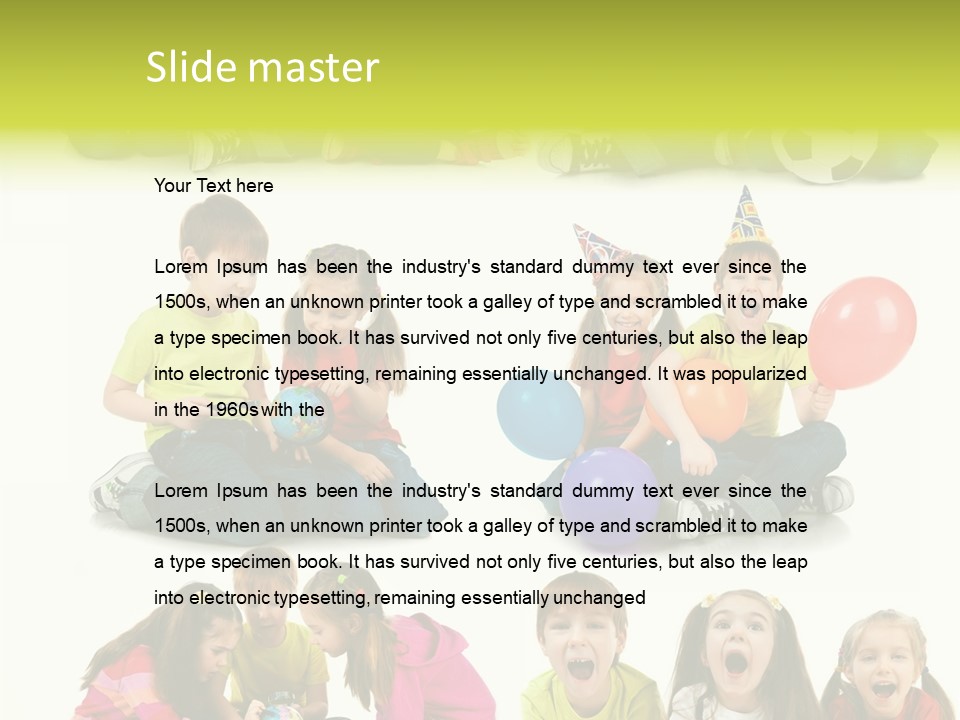 Schoolgirl White Small PowerPoint Template