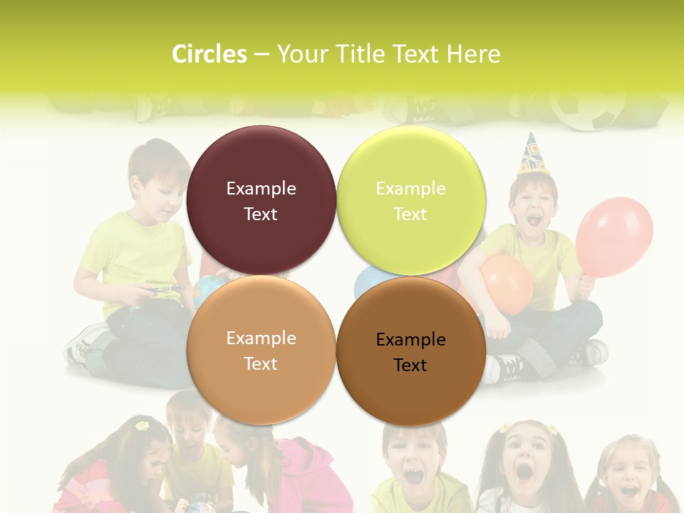 Schoolgirl White Small PowerPoint Template