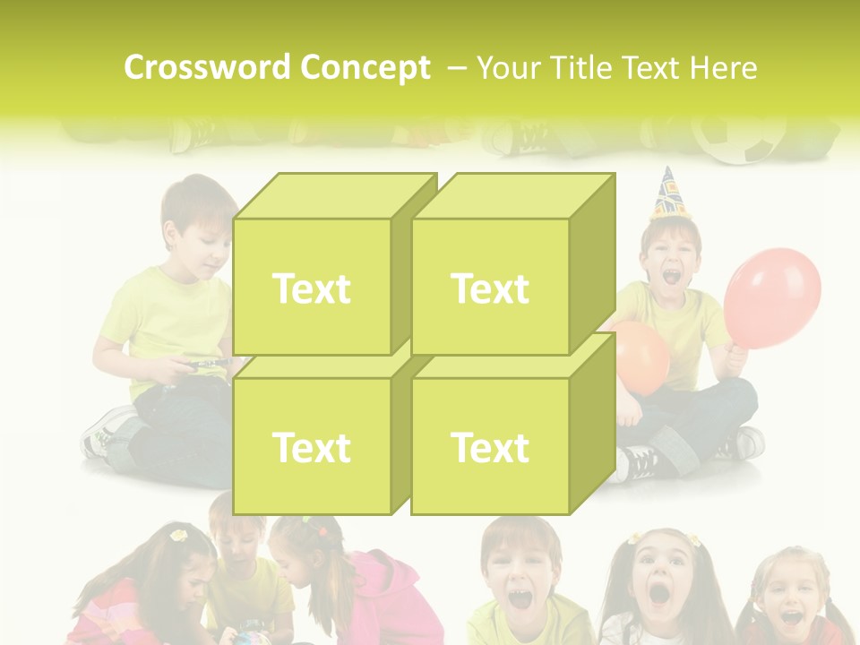 Schoolgirl White Small PowerPoint Template