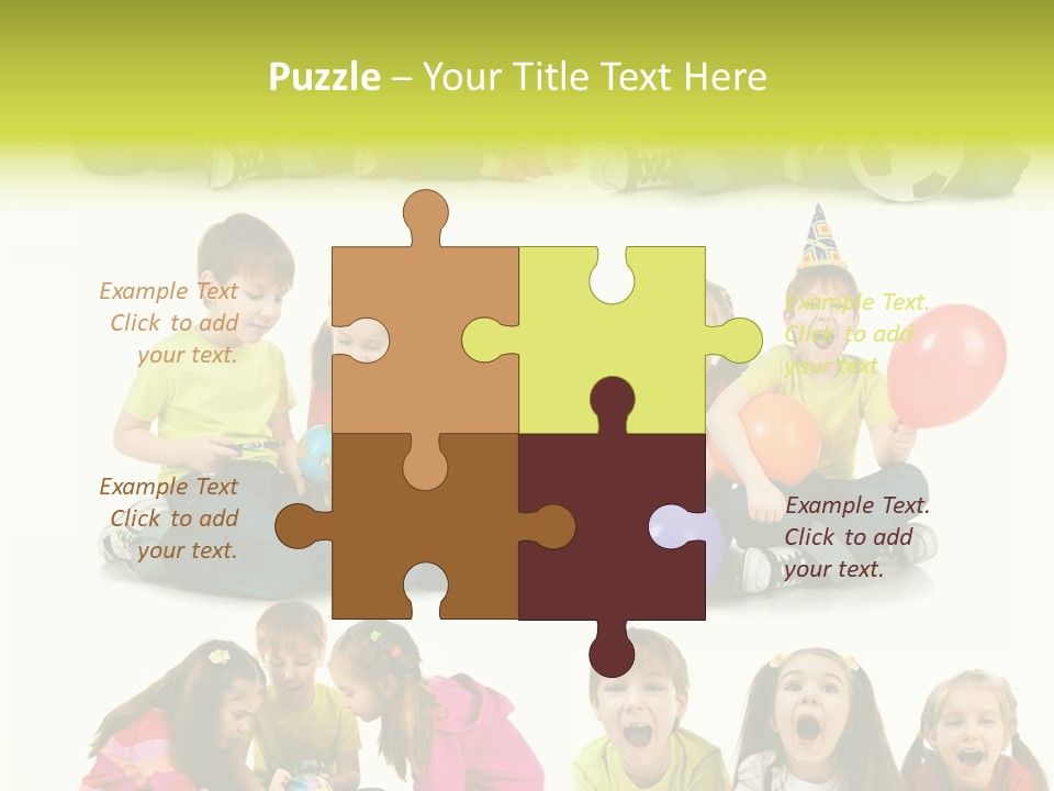 Schoolgirl White Small PowerPoint Template