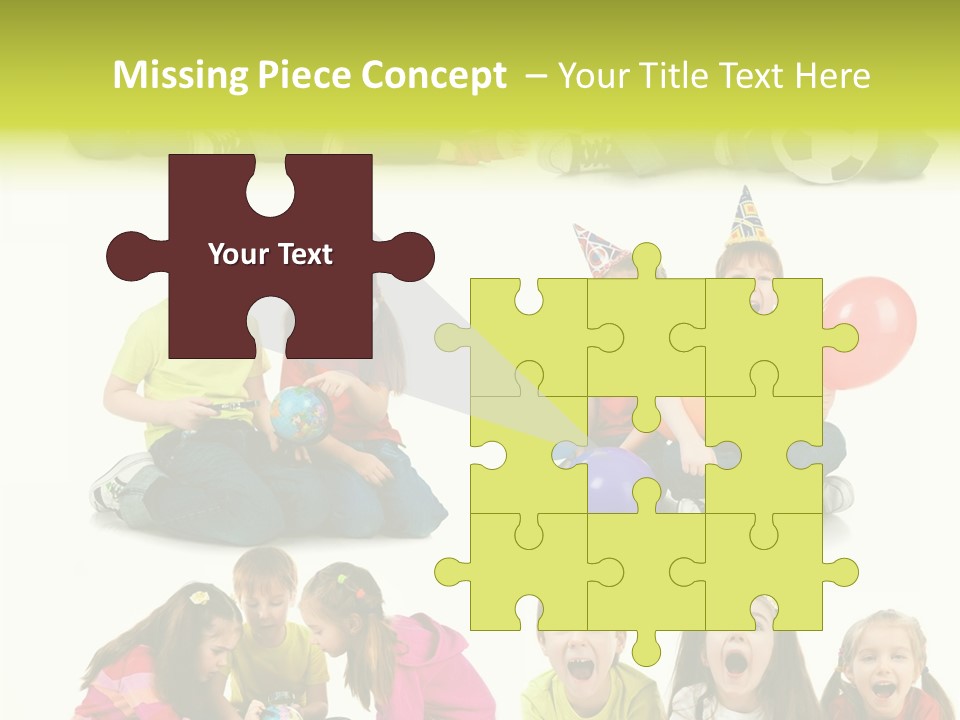 Schoolgirl White Small PowerPoint Template