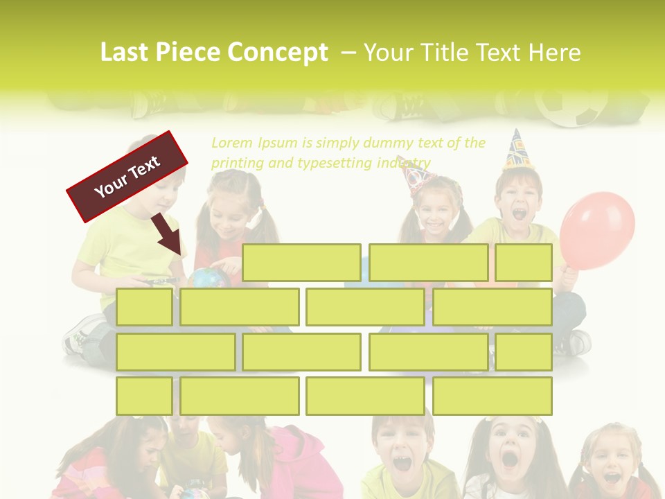 Schoolgirl White Small PowerPoint Template