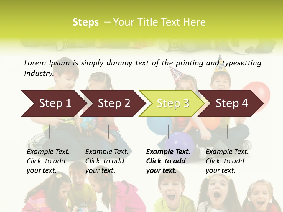 Schoolgirl White Small PowerPoint Template