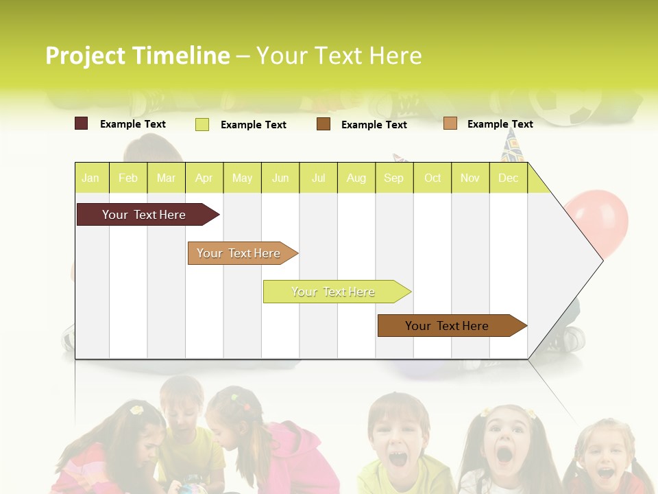 Schoolgirl White Small PowerPoint Template