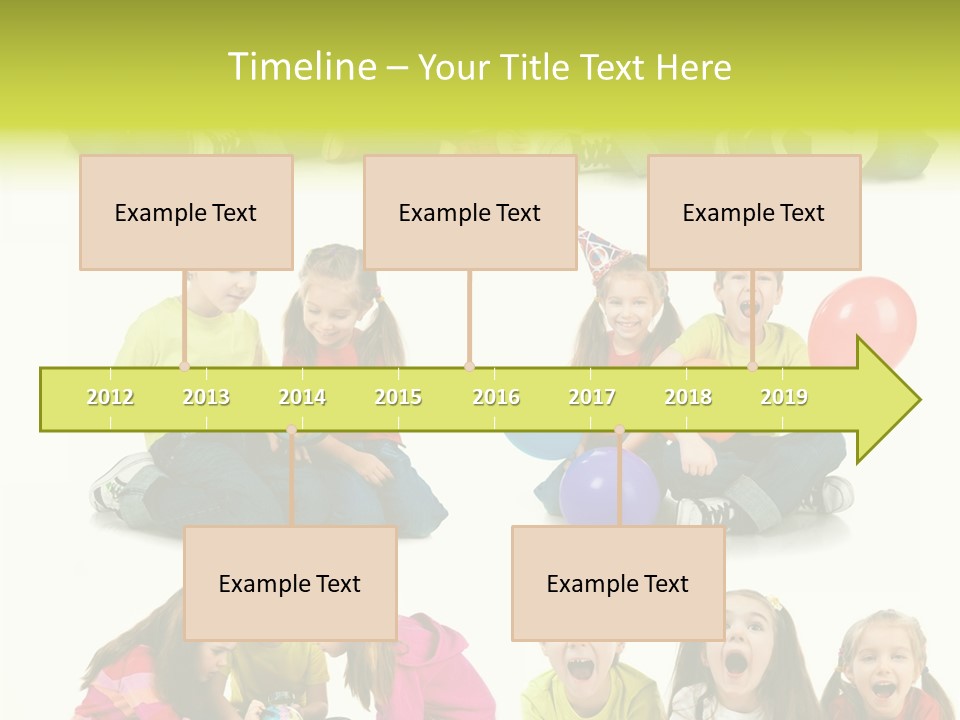 Schoolgirl White Small PowerPoint Template