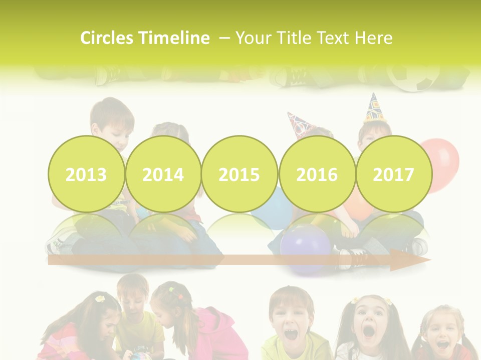 Schoolgirl White Small PowerPoint Template