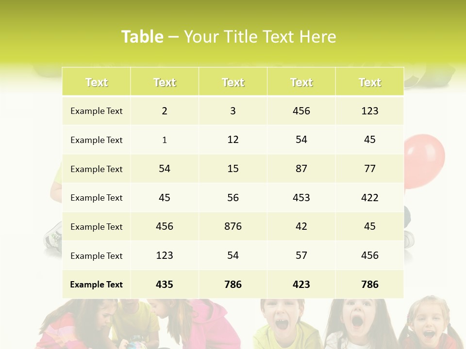 Schoolgirl White Small PowerPoint Template