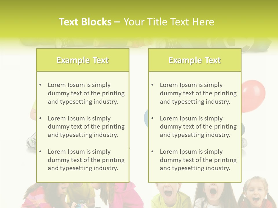 Schoolgirl White Small PowerPoint Template