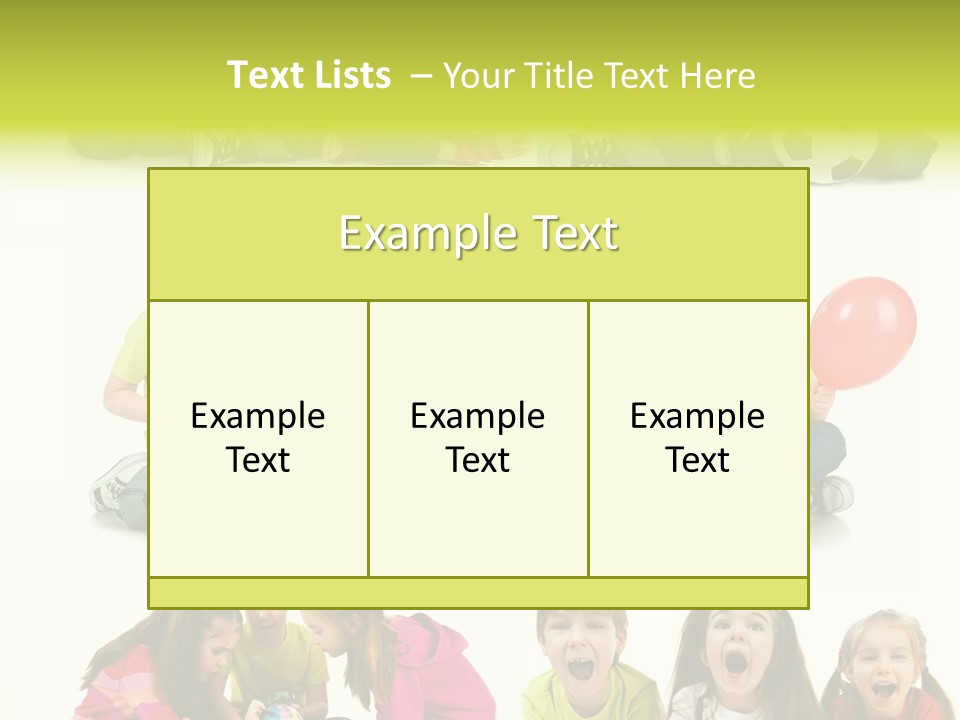 Schoolgirl White Small PowerPoint Template