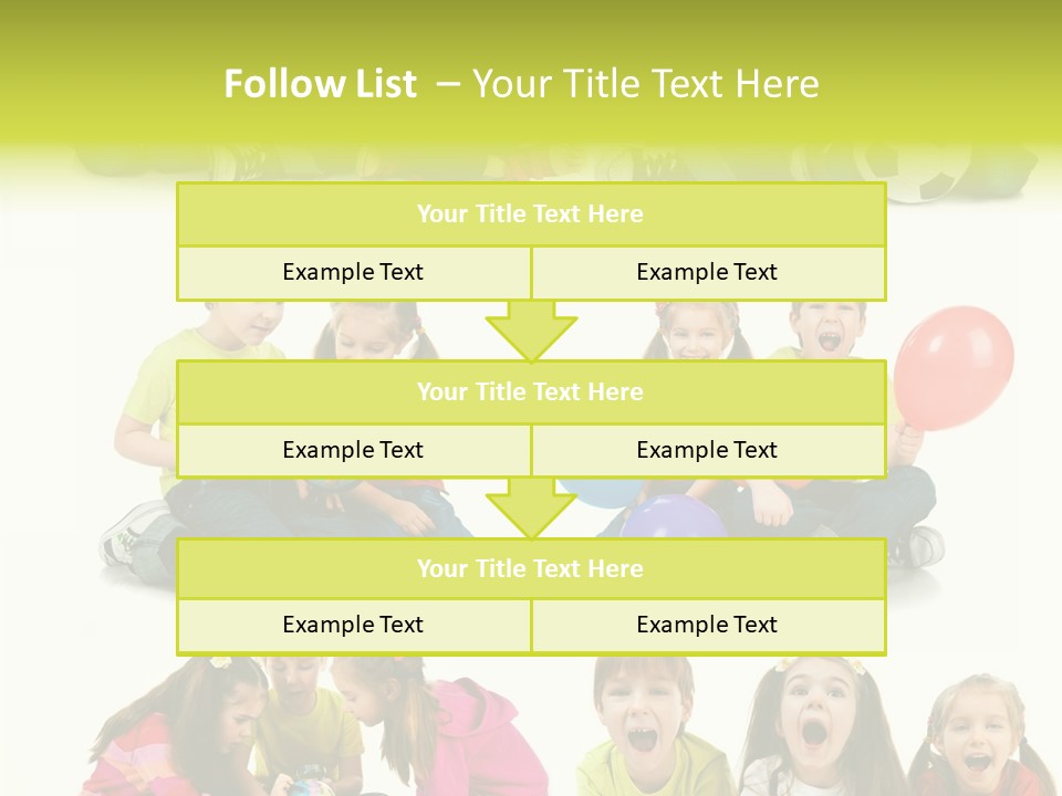 Schoolgirl White Small PowerPoint Template