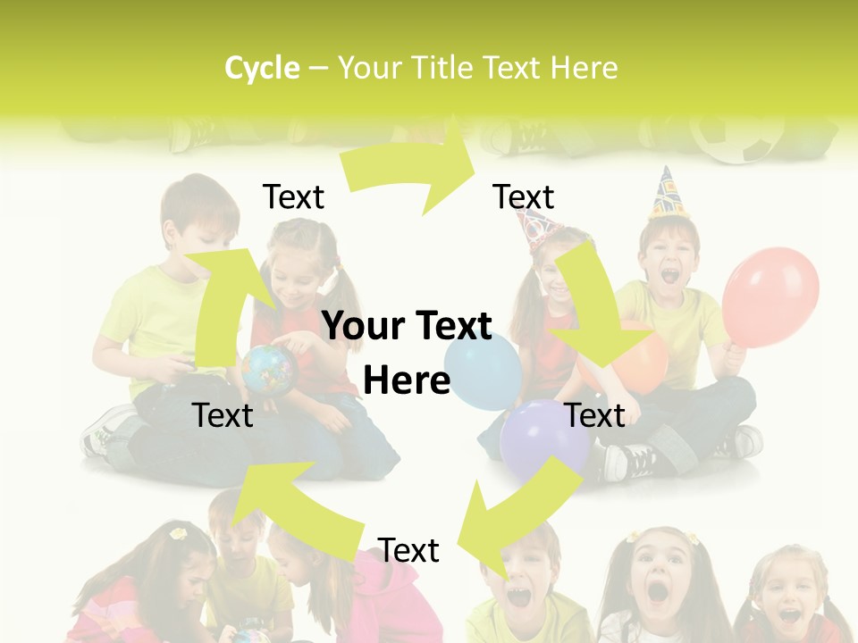 Schoolgirl White Small PowerPoint Template