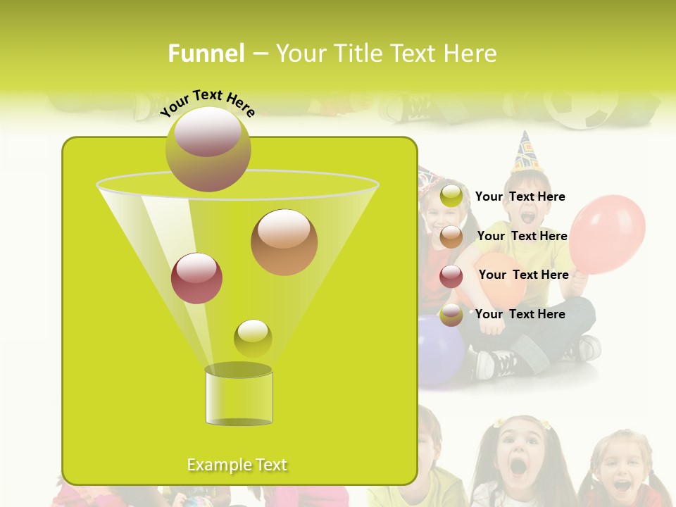 Schoolgirl White Small PowerPoint Template