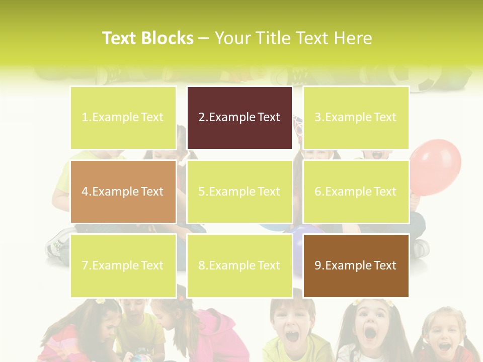 Schoolgirl White Small PowerPoint Template