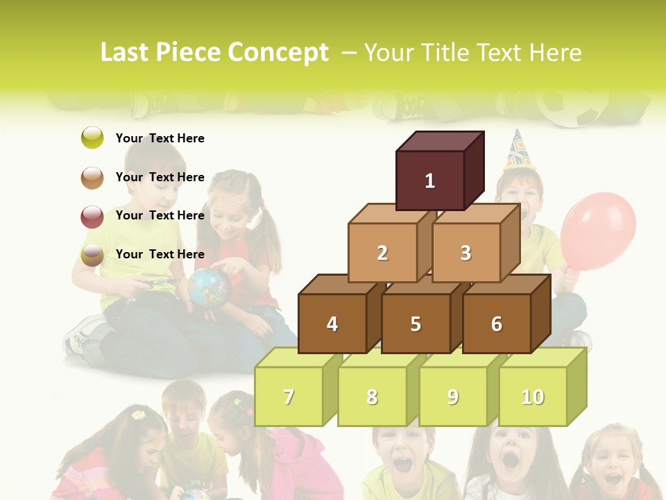 Schoolgirl White Small PowerPoint Template