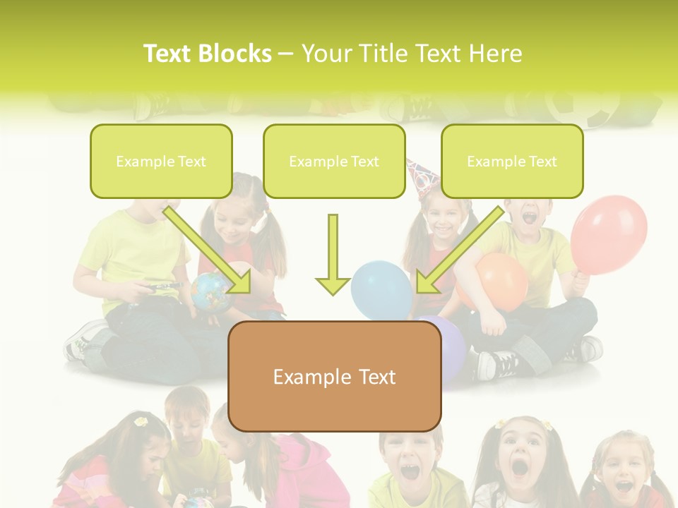 Schoolgirl White Small PowerPoint Template