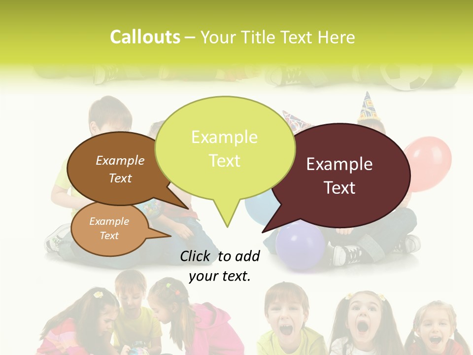 Schoolgirl White Small PowerPoint Template