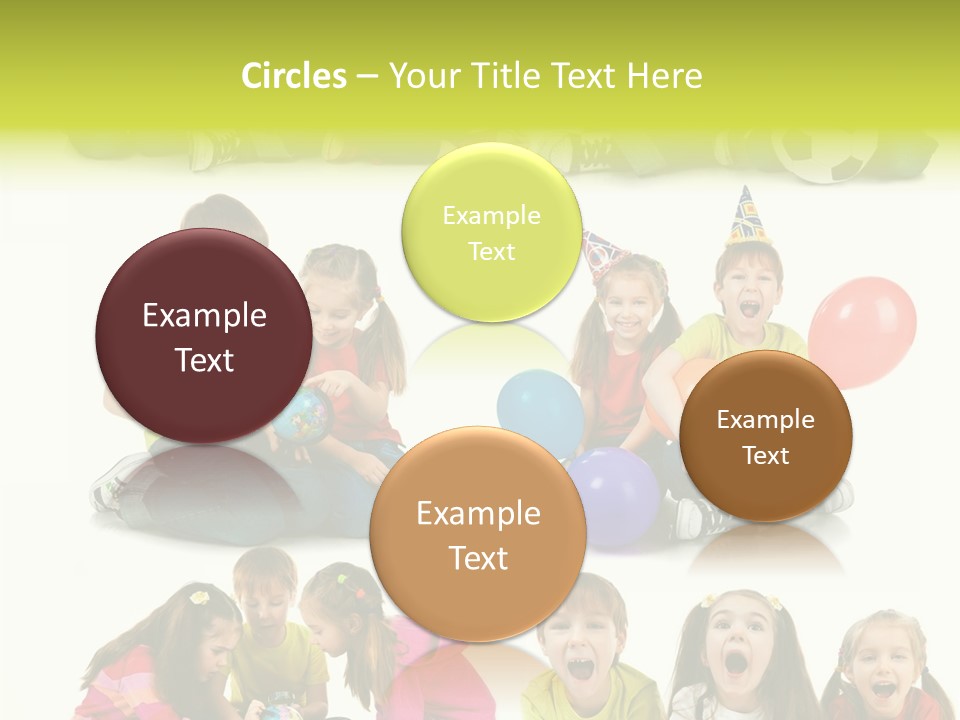 Schoolgirl White Small PowerPoint Template