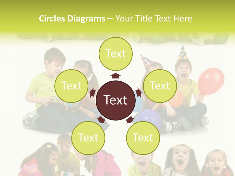 Schoolgirl White Small PowerPoint Template