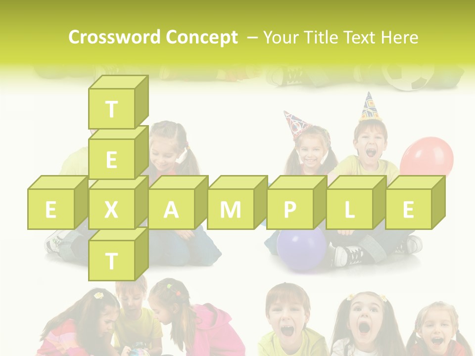 Schoolgirl White Small PowerPoint Template