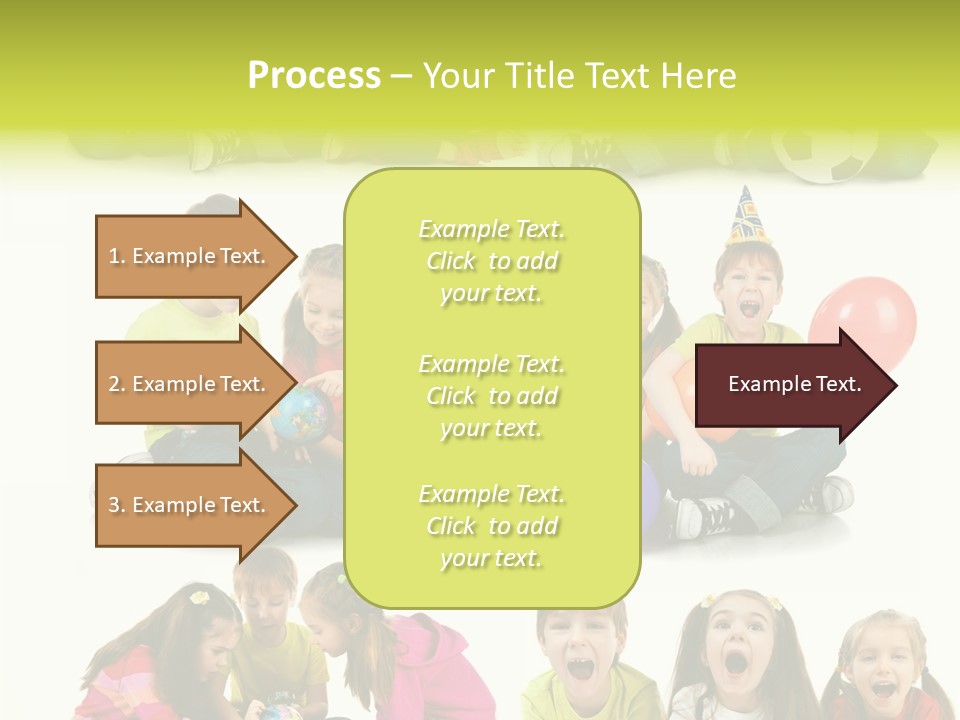 Schoolgirl White Small PowerPoint Template