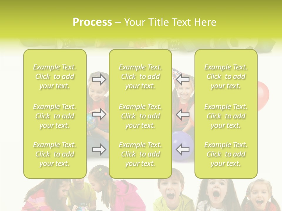 Schoolgirl White Small PowerPoint Template