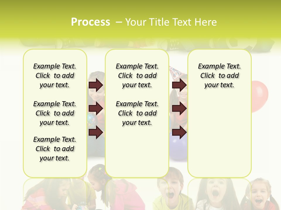 Schoolgirl White Small PowerPoint Template