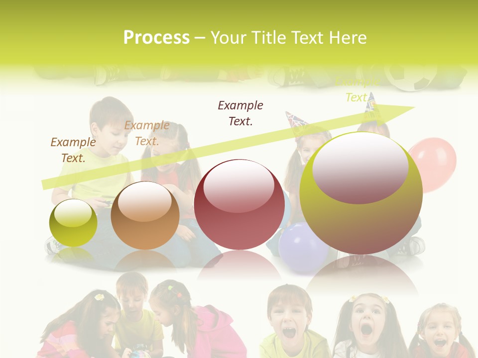 Schoolgirl White Small PowerPoint Template