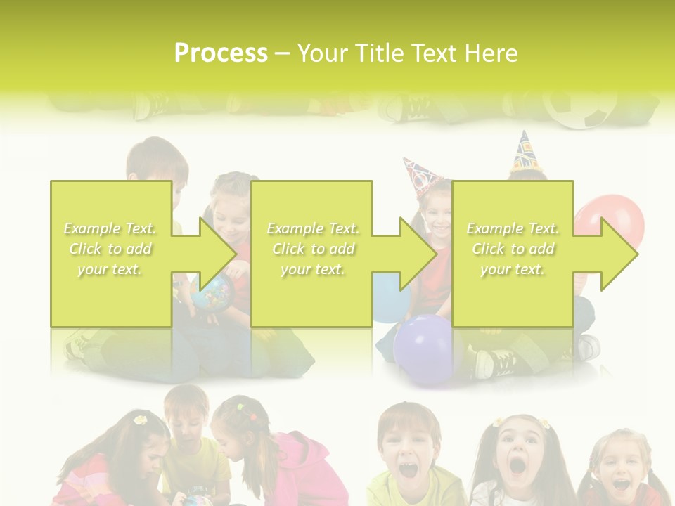 Schoolgirl White Small PowerPoint Template