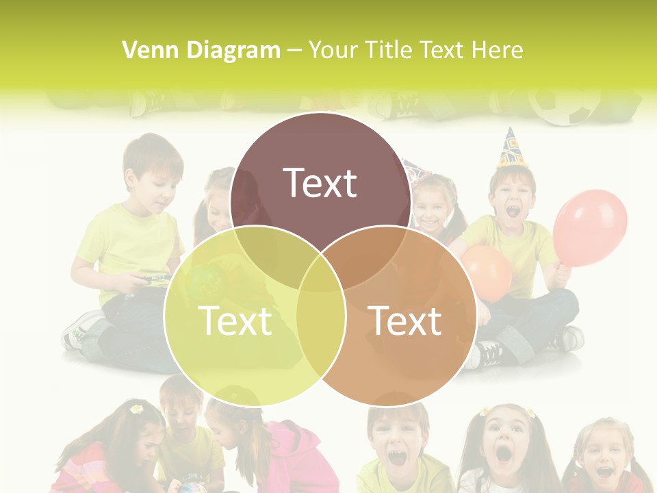 Schoolgirl White Small PowerPoint Template