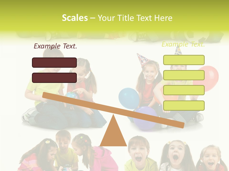 Schoolgirl White Small PowerPoint Template