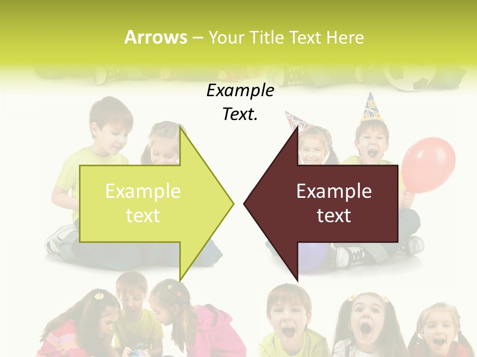 Schoolgirl White Small PowerPoint Template