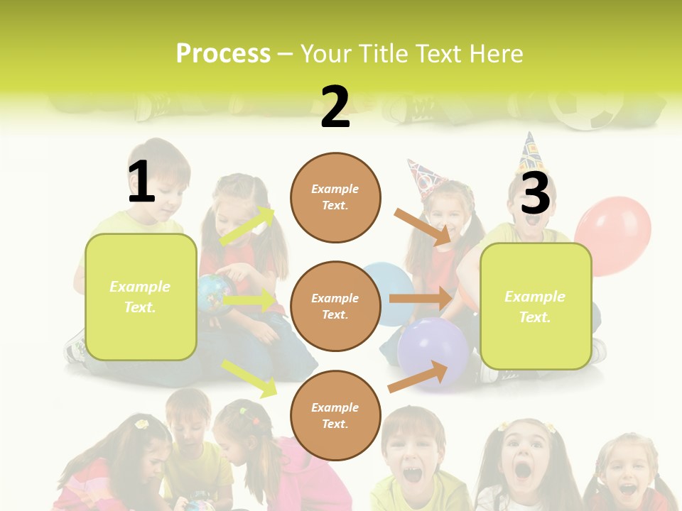 Schoolgirl White Small PowerPoint Template