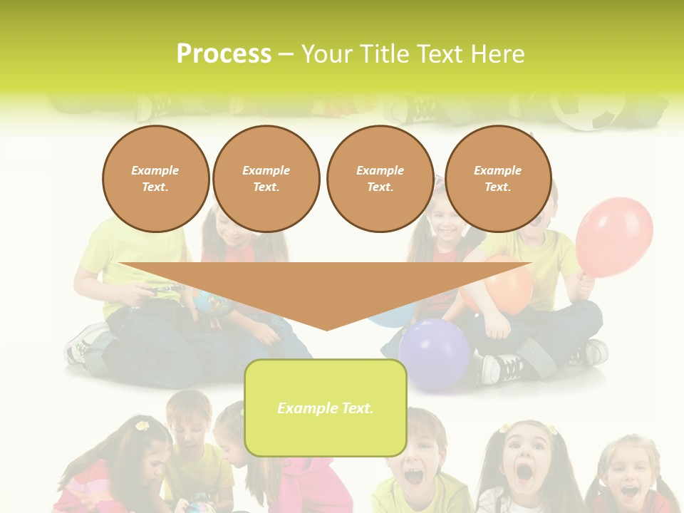 Schoolgirl White Small PowerPoint Template