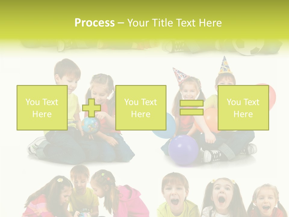 Schoolgirl White Small PowerPoint Template