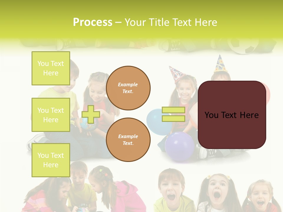 Schoolgirl White Small PowerPoint Template